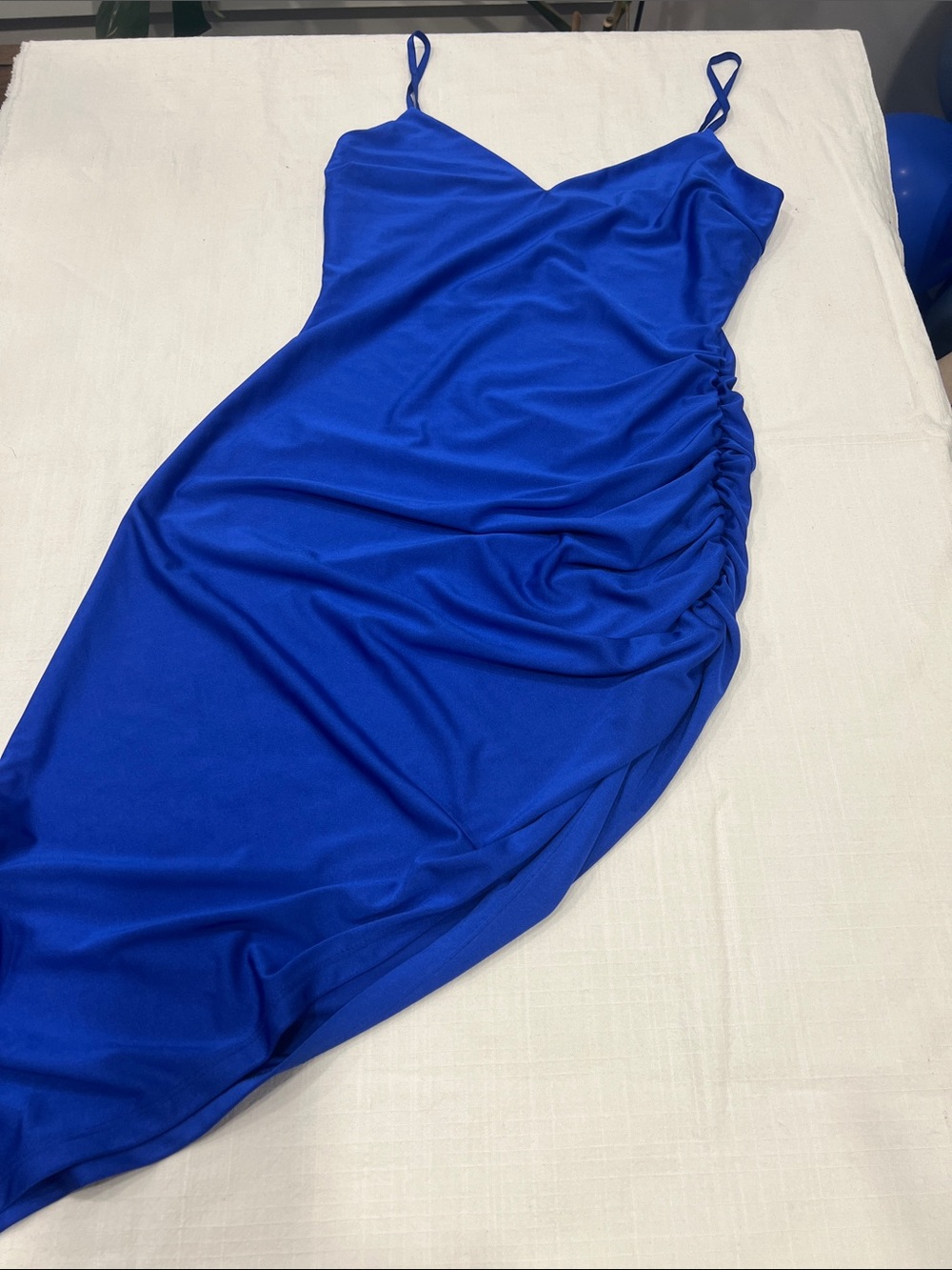 Windsor Royal Blue High-Low Slip Dress